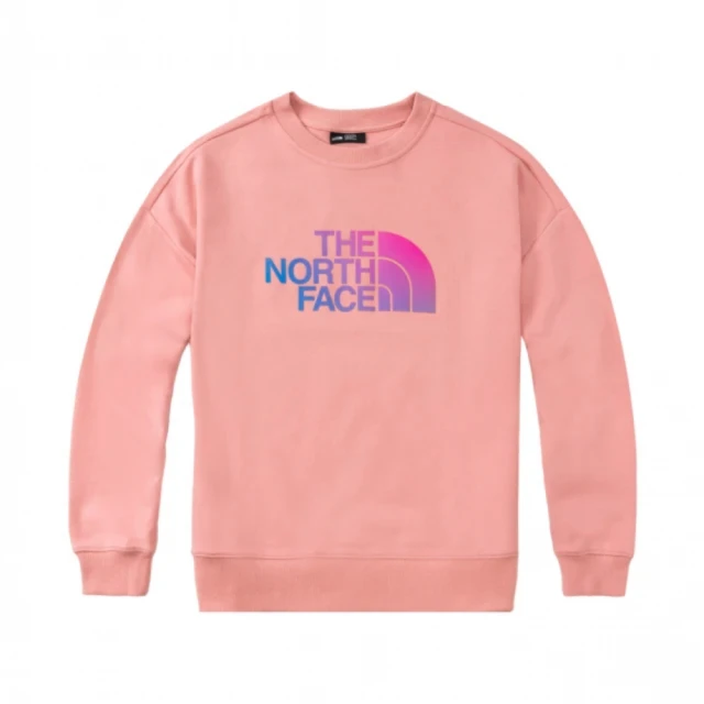 The North Face 北臉 上衣 女款 長袖上衣 運動 寬鬆版 W NOVELTY HALF DOME CREW 粉 86QDI0R