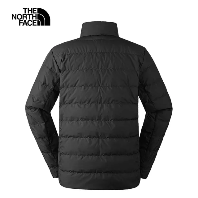 【The North Face 官方旗艦】北面男款黑色防水透氣保暖連帽三合一外套｜83SLKX7(內搭羽絨款)