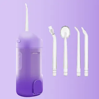 【護理潔牙】便攜紫羅蘭沖牙機(電動沖牙器 高壓清潔 牙齒 口腔清潔器 洗牙機 潔牙器 牙線機 刷牙機)
