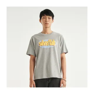 【LEVIS】Silver Tab銀標系列 男款 寬鬆版短袖T恤 / 復古點唱機Logo 麻花灰 人氣新品 16143-1007