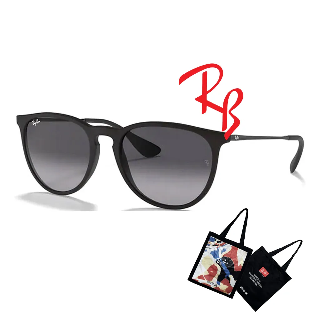 【RayBan 雷朋】Erika 亞洲版 輕量偏光太陽眼鏡 RB4171F 622/T3 霧黑框漸層灰偏光鏡片 公司貨