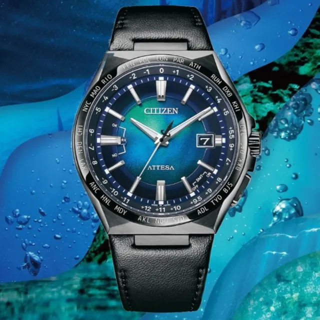 【CITIZEN 星辰】GENTS系列 千彩之海 光動能 電波計時腕錶 石英錶42mm(CB0215-18L)