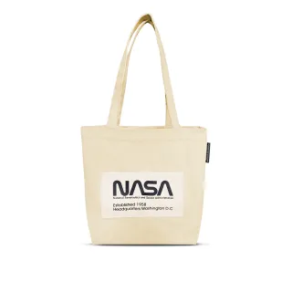 【NASA SPACE】美國太空總署 經典厚磅棉質LOGO帆布袋 NA20003-16(月光杏)