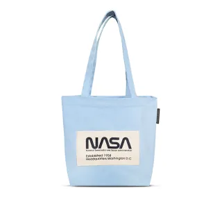 【NASA SPACE】美國太空總署 經典厚磅棉質LOGO帆布袋 NA20003-26(晴空藍)