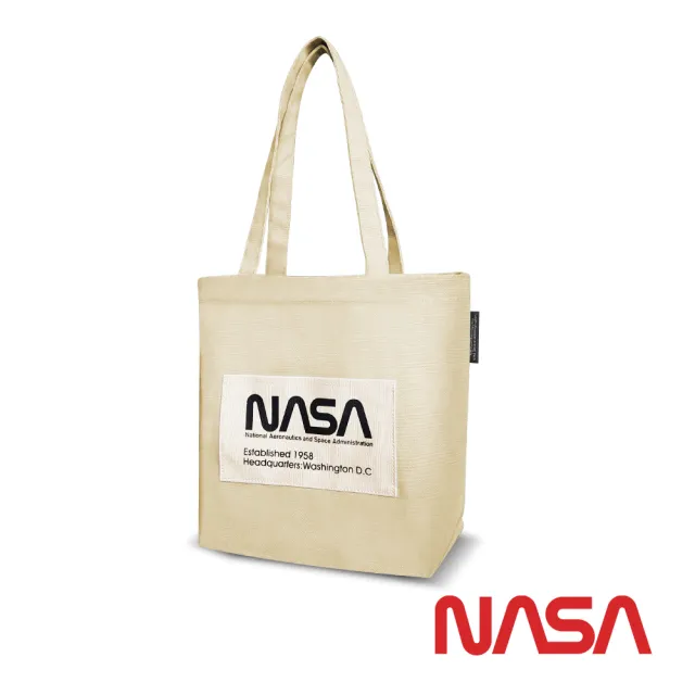 【NASA SPACE】買一送一。買包送潮流帽任選│經典厚磅棉質LOGO帆布袋-NA20003(6色可選)