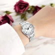 【Roven Dino 羅梵迪諾】數字刻度 藍寶石水晶玻璃 不鏽鋼手錶 情人對錶 白色 38mm+28mm(RD9811-W.RD9812-W)