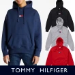 【Tommy Hilfiger】TOMMY 經典寬版貼布LOGO厚磅刷毛圖案連帽T恤 上衣-多色組合(平輸品)