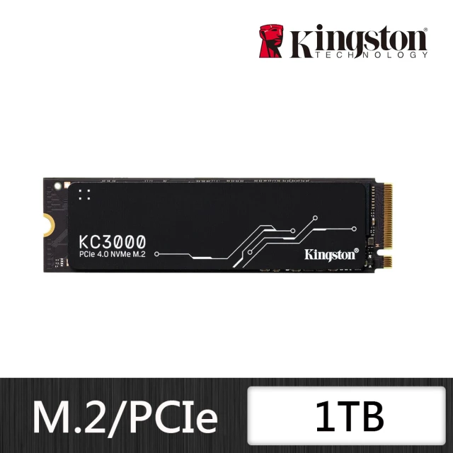 【Kingston 金士頓】2入★ KC3000 1TB M.2 2280 PCIe 4.0 SSD 固態硬碟(SKC3000S/1024G)