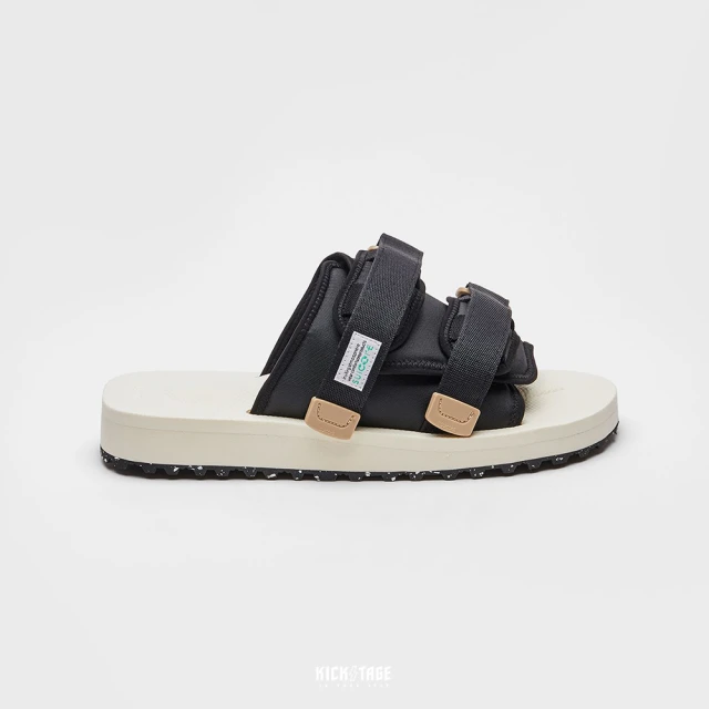 SUICOKE MOTO-Cab-ECO - Black/ivory 黑象牙白色 尼龍 厚底 魔鬼氈 拖鞋 SK23056CECOBI