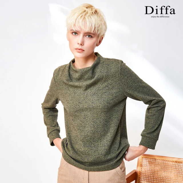 Diffa 領口立體剪裁設計針織衫-女好評推薦