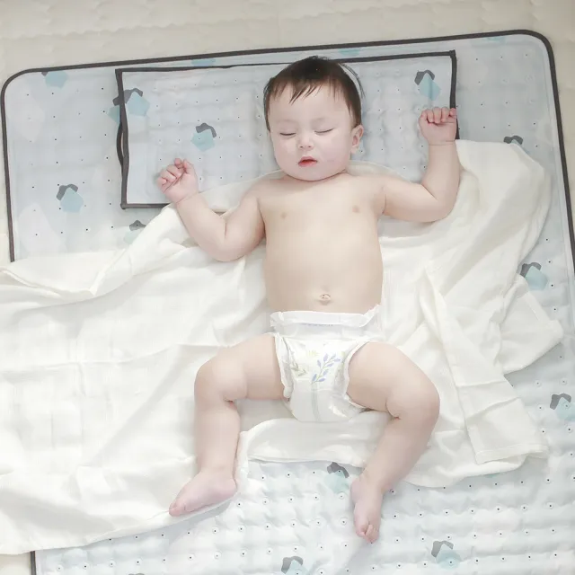 【Lolbaby】Hi Jell-O涼感蒟蒻嬰兒兒童枕頭_隔水防尿款(水湖塗鴉)