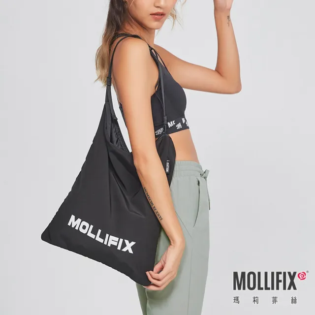 【Mollifix 瑪莉菲絲】多功能潮流收納包、交換禮物、運動小物、運動配件、運動包(黑)