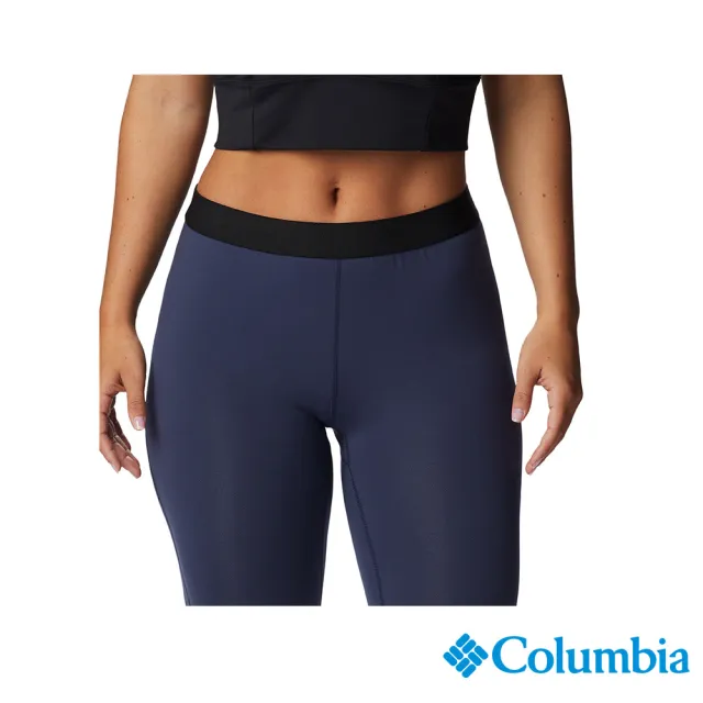 【Columbia 哥倫比亞 官方旗艦】女款-Omni-Heat鋁點保暖快排內著長褲-深藍(UAL81270NY/HF)