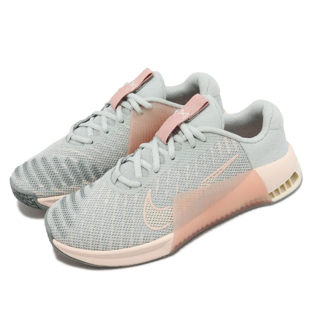 【NIKE 耐吉】訓練鞋 Wmns Metcon 9 女鞋 灰 粉紅 健身 緩震 穩定 運動鞋(DZ2537-002)