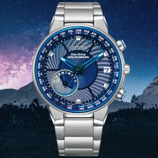 【CITIZEN 星辰】GENTS系列 GPS衛星對時 競速藍 光動能腕錶 禮物推薦 畢業禮物(CC3030-53L)