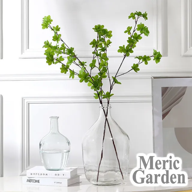 【Meric Garden】北歐簡約清新細口大肚裝飾透明玻璃花瓶/水培花器_S