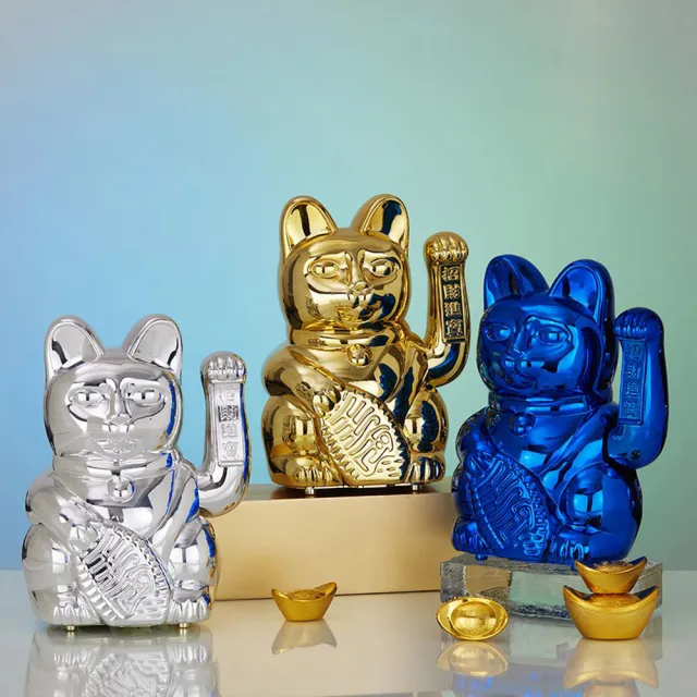 【WUZ 屋子】LA BOITE Jumbo Lucky Cats 幸運繽紛自動招手招財貓(特大號)