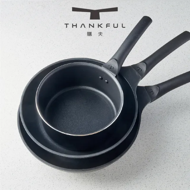 【THANKFUL 膳夫】鈦離子不沾平底鍋 26cm 不含蓋(不沾鍋/平底鍋/IH爐/電磁爐/深炒鍋/湯鍋)