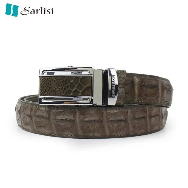 【Sarlisi】泰國進口新款鱷魚皮男士皮帶真皮輕奢商務高檔腰帶
