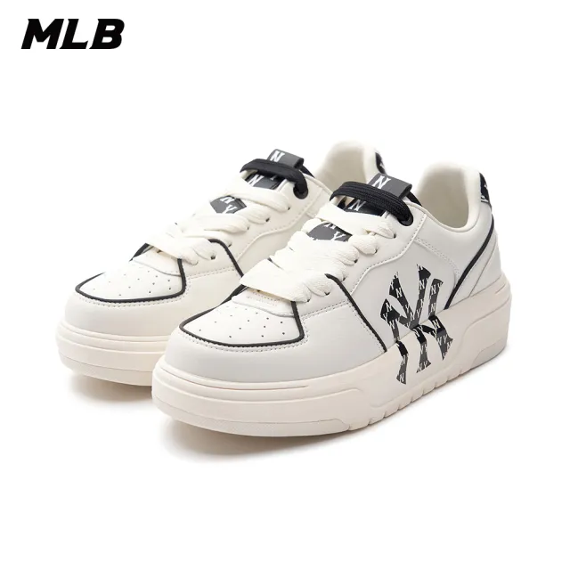 【MLB】MONOGRAM老爹鞋 學長鞋 Chunky Liner系列 紐約洋基隊(3ASXCLR3N-50WHS)