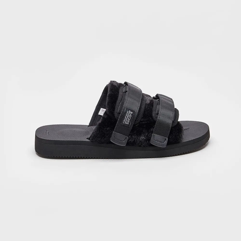 【SUICOKE】MOTO-FURab - Black 黑色 毛絨 魔鬼氈 拖鞋 SK23056FABBK