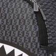 【SPRAYGROUND】SPRAYGATTI REVV 金錢符號棋盤格鯊魚後背包(黑色)