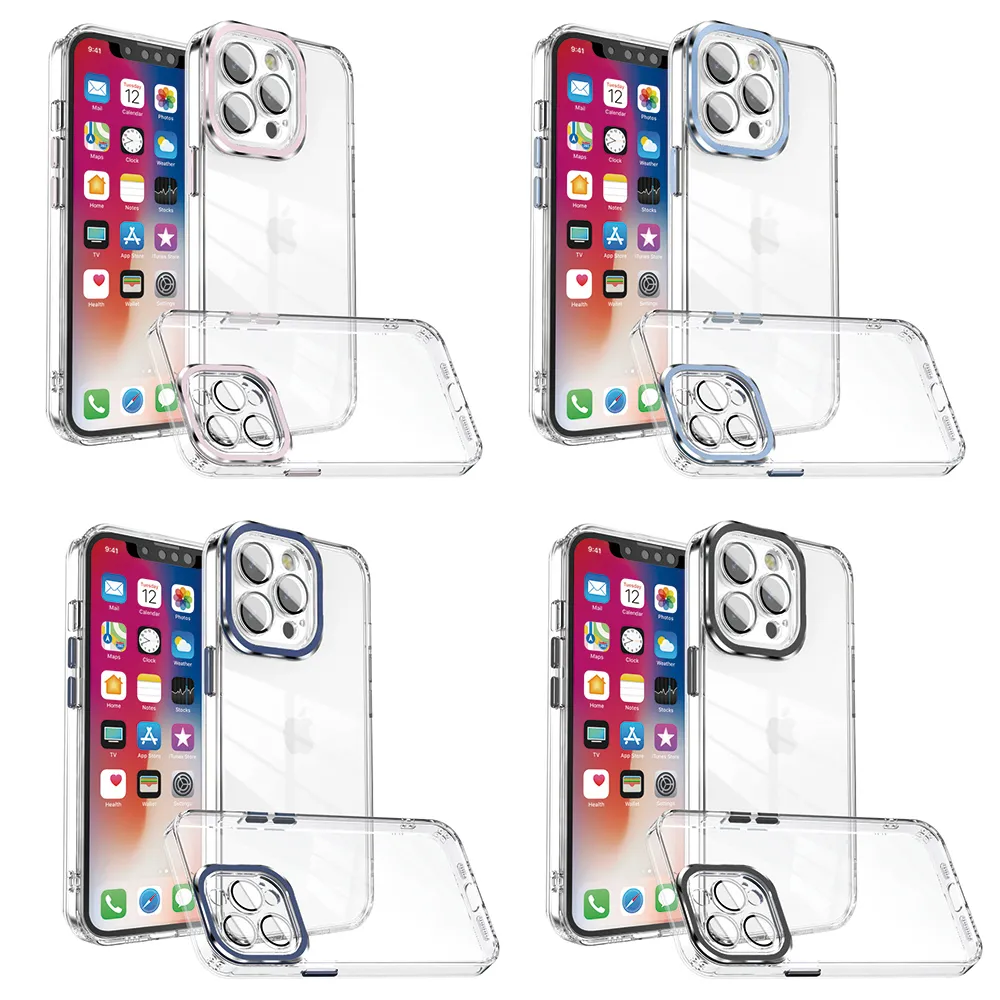 【HongXin】iPhone 15 Pro max 6.7吋 自帶鏡頭膜壓克力保護手機殼