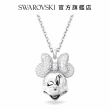 【SWAROVSKI 官方直營】Disney Minnie Mouse 鏈墜白色 鍍白金色