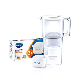 【BRITA】日系力酷濾水壺+4入去水垢濾芯組(共1壺5芯)
