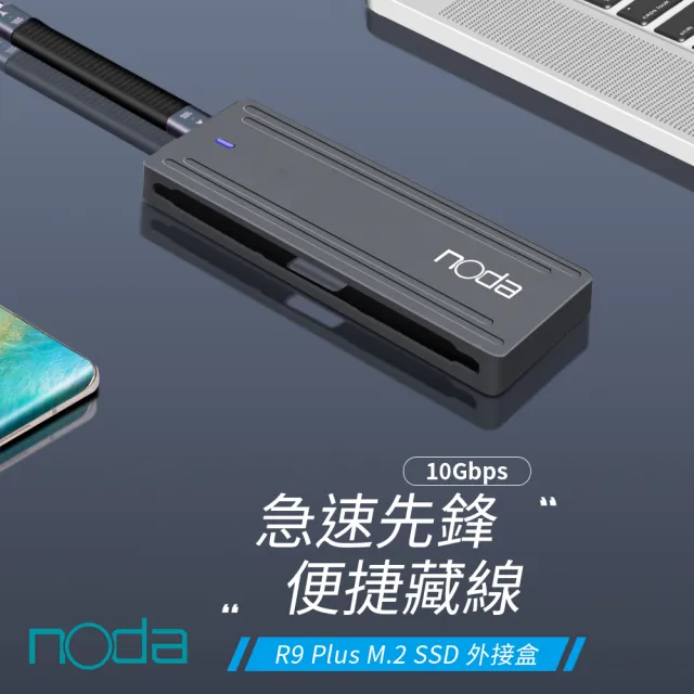 【noda】R9 Plus SSD 外接盒 藏線款(支援雙協議 NVMe/SATA)