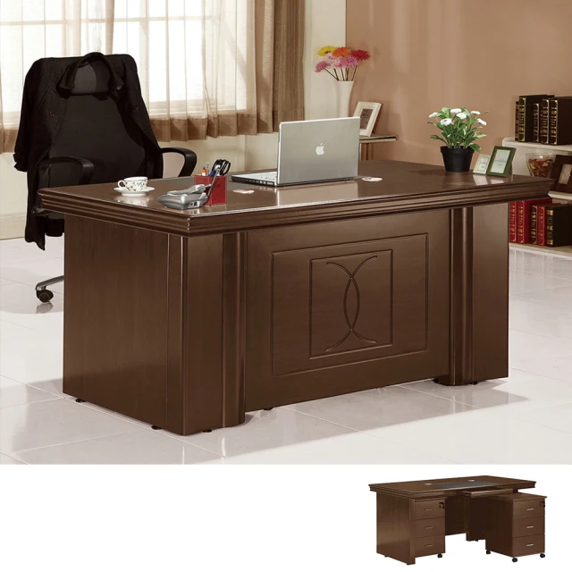 BODEN 奇洛5.9尺L型主管辦公桌組合(辦公桌+側邊收納