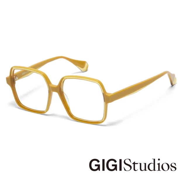 GIGI Studios 歐美內圈透明造型光學眼鏡(黃 - VIVID-6819/5)