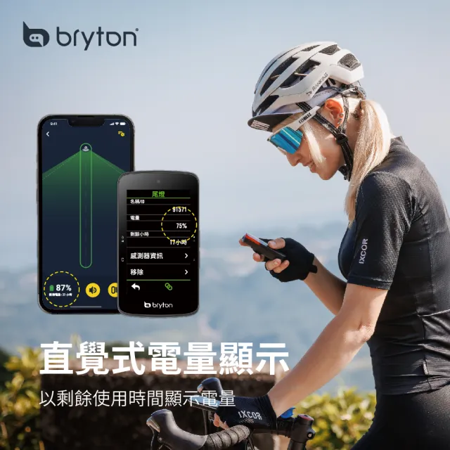 【BRYTON】Bryton Gardia R300 L 智慧自行車雷達-尾燈(偵測距離190m)