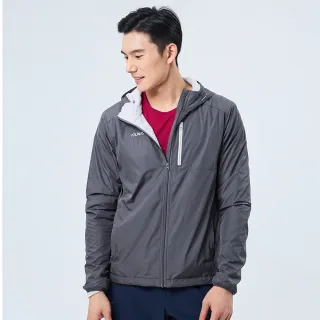 【ATUNAS 歐都納】男款石墨烯微暖輕量連帽外套(A1GA2315M灰黑/抗靜電/防潑水/休閒旅遊/換季穿搭/大尺碼)