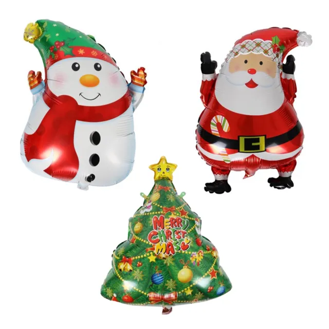 Merry Christmas聖誕節聖誕老人+聖誕樹+雪人鋁模氣球(聖誕節 氣球 派對 佈置 耶誕 掛飾 裝飾 布置)
