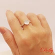 【DOLLY】18K金 緬甸冰玻種白翡玫瑰金鑽石戒指