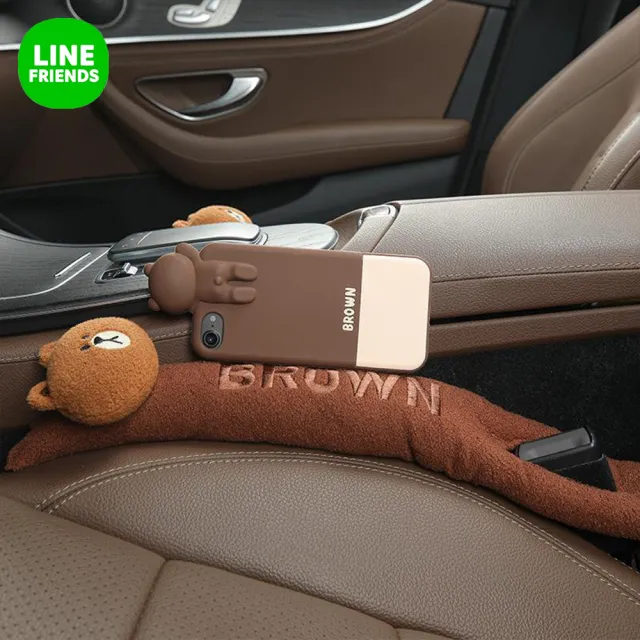 【LINE FRIENDS】立體LINE FRIENDS汽車座椅縫隙防漏條 安全帶扣縫隙隙縫條(單入)