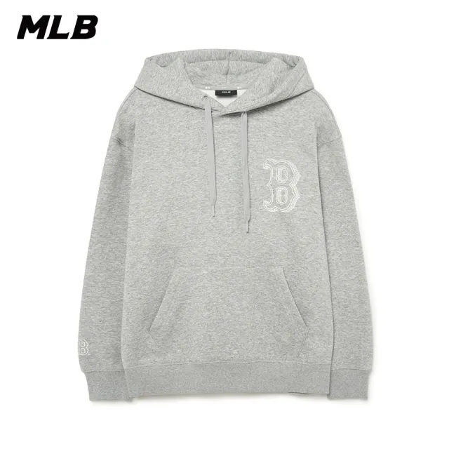 【MLB】大Logo連帽上衣 帽T 波士頓紅襪隊(3AHDB0336-43MGS)