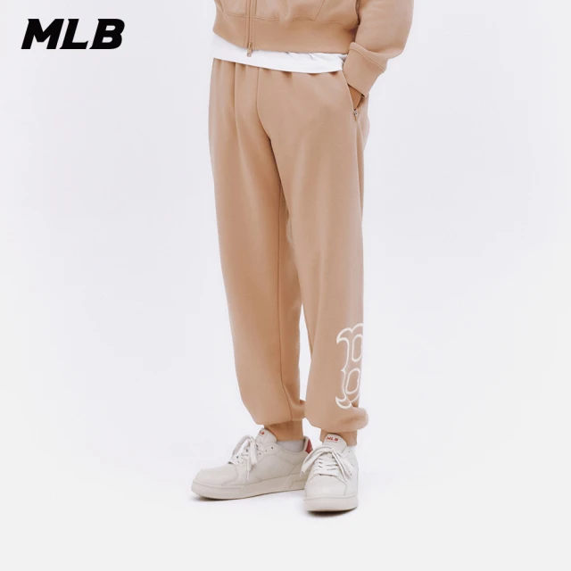 MLB 大Logo運動褲 休閒長褲 波士頓紅襪隊(3APTB0736-43BGS)