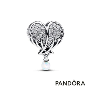 【Pandora官方直營】璀璨天使之翼心形串飾