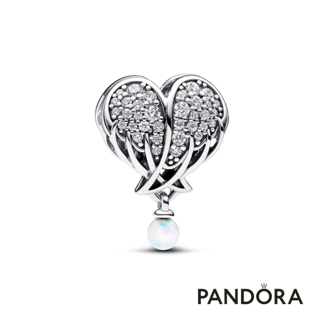 Pandora官方直營 璀璨天使之翼心形串飾