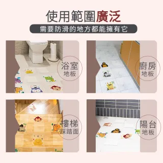 【Echain Tech】透明金鋼砂防滑貼片 兔子 單片 12x12cm(止滑貼片/浴室止滑貼/地磚貼/樓梯止滑貼)