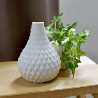 【Meric Garden】北歐現代簡約創意陶瓷花瓶(清雅白S)