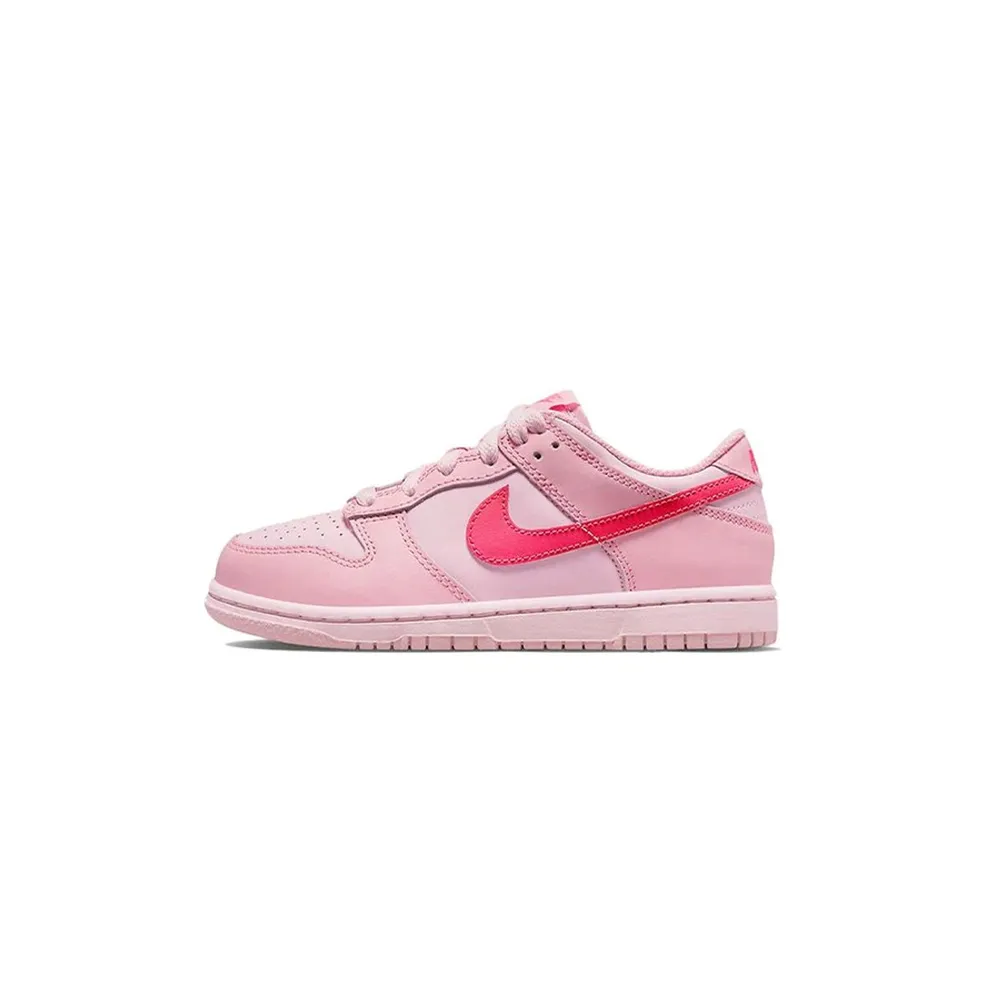 【NIKE 耐吉】休閒鞋 Dunk Low 頑皮豹 親子穿搭 潮流 經典 小童鞋 低筒 粉紅色 紅色(DH9756-600)