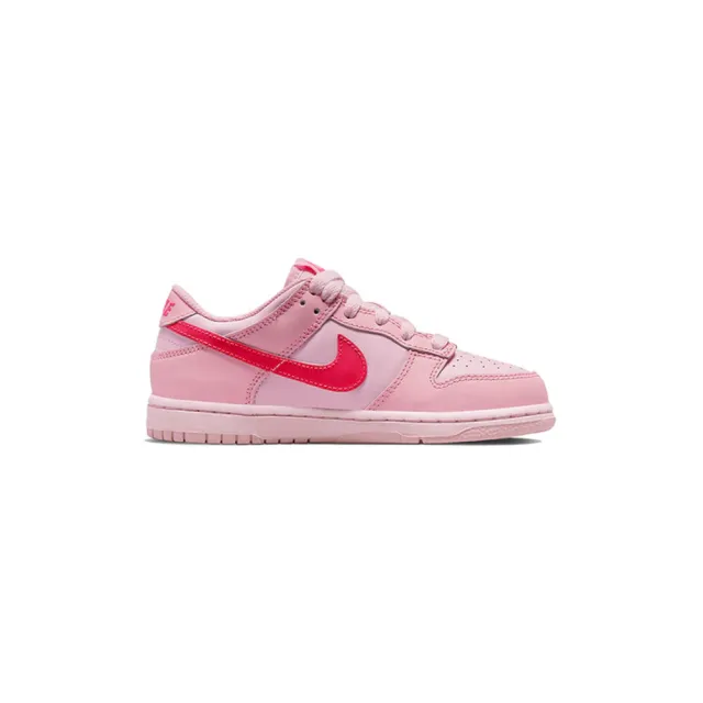 【NIKE 耐吉】休閒鞋 Dunk Low 頑皮豹 親子穿搭 潮流 經典 小童鞋 低筒 粉紅色 紅色(DH9756-600)