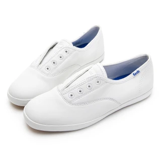 【Keds】CHILLAX 經典素面皮革休閒小白鞋-白(9213W132993)