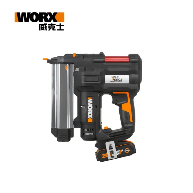 【WORX 威克士】20V 2合1雙用鋰電釘槍 F/K釘 雙電池(WX840.1)