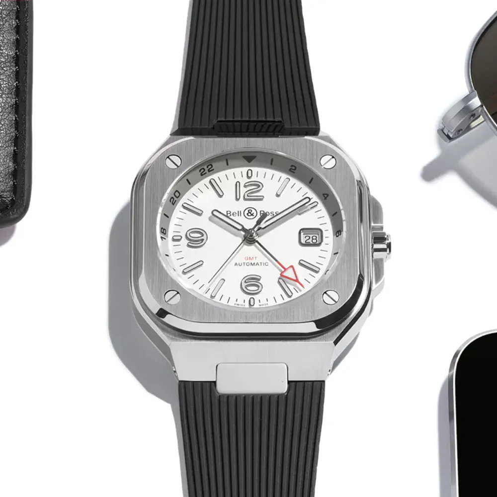 【Bell&Ross】BR 05系列 GMT 雙時區機械腕錶-41mm 618年中慶(BR05G-SI-ST/SRB)