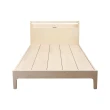 【柏蒂家居】摩奇5尺雙人書架型插座床頭實木床架(兩色可選)
