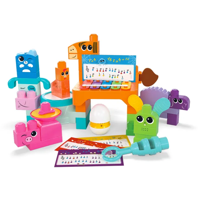 【Mega Bloks 美高積木】農場音樂積木組(兒童積木/大積木/學習積木/創意DIY拚搭/男孩玩具/女孩玩具)